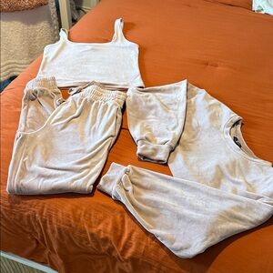 Women's 3 Piece Velour Loungewear Set